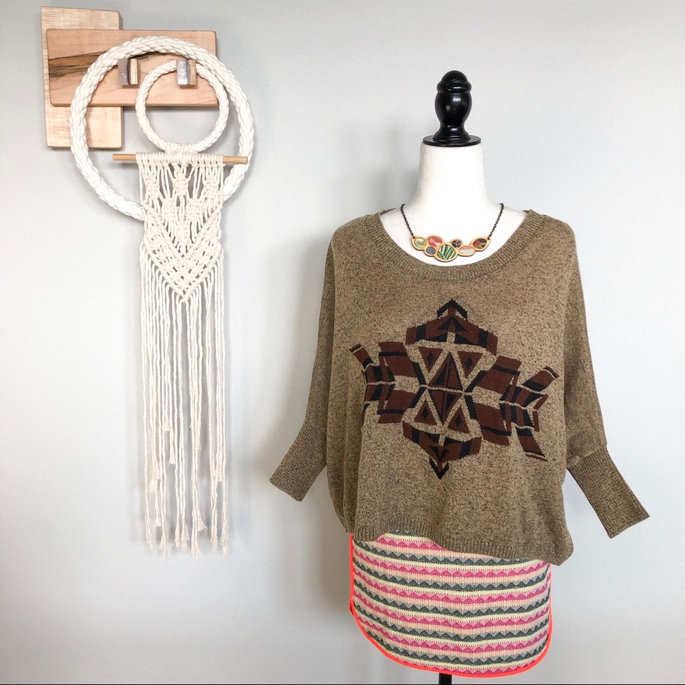 The Classic - Dolman Sleeve Southwestern Sweater